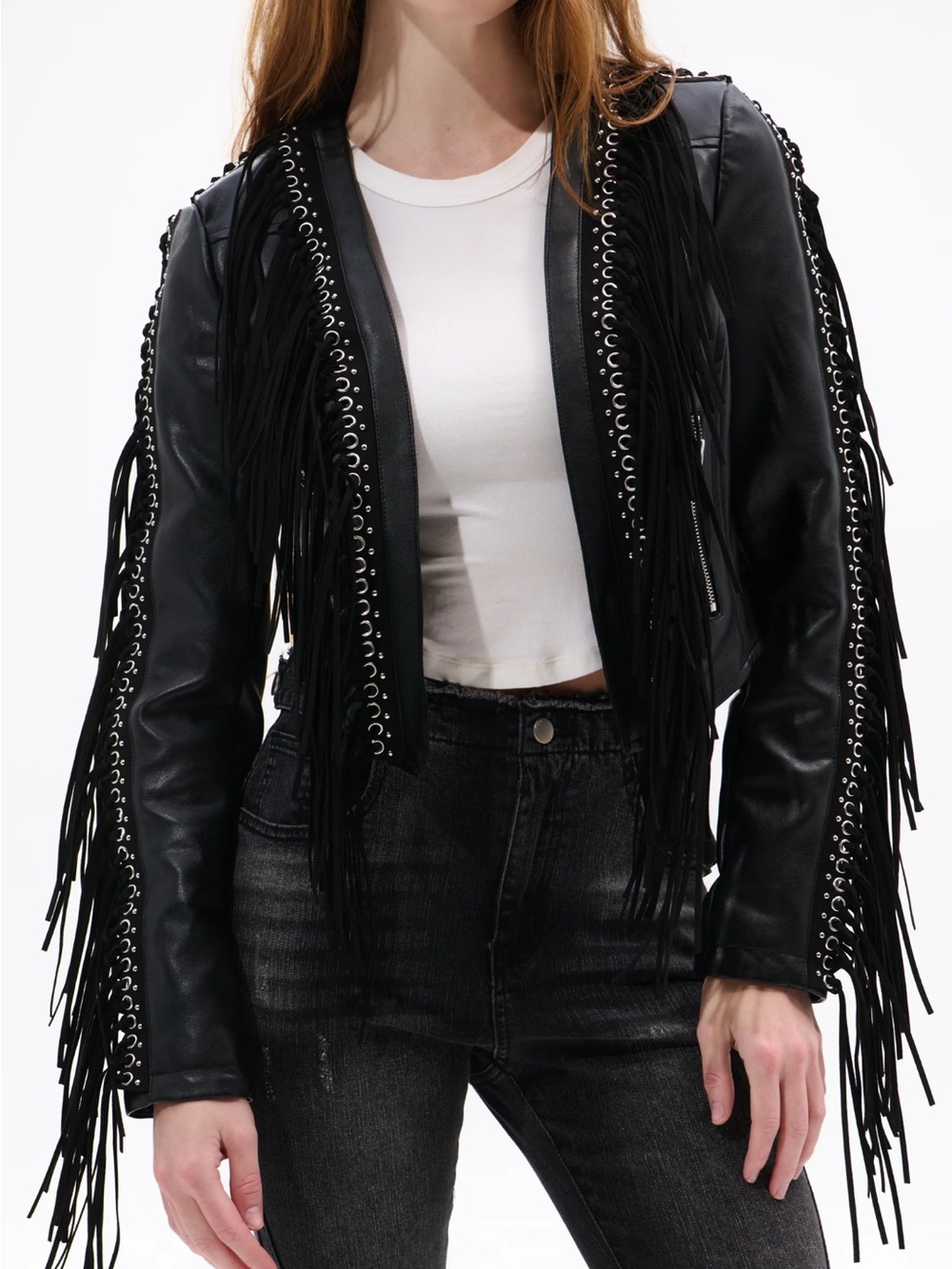 NWT Azalea Wang Oliver Fringe Western Jacket